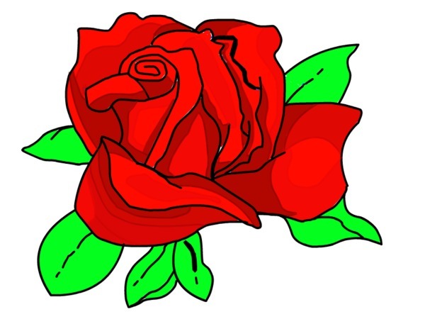 Cartoon Red Rose - ClipArt Best