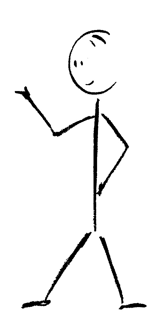 STICK FIGURE,INCOMP.STANDING,POINTING,HAND ON HIP by Lowan Whole ...