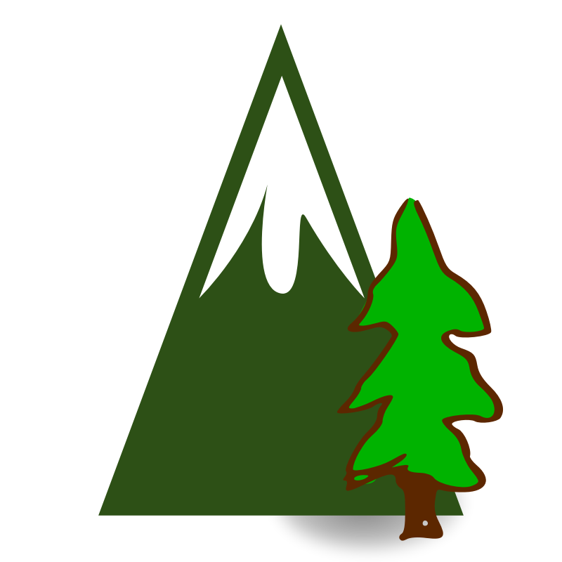 Clipart - Evergreen Mountain