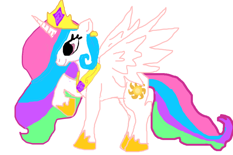 Princess Celestia with crown and royal crest by MissLuckychan29 on ...