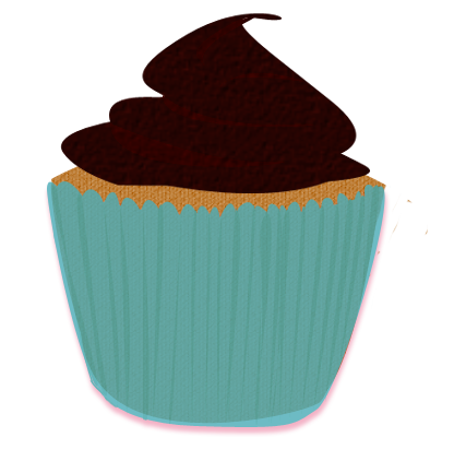 Turquoise Brown Cupcake Clip Art by Wisp-Stock on deviantART