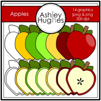 APPLES {GRAPHICS FOR COMMERCIAL USE} - TeachersPayTeachers.com