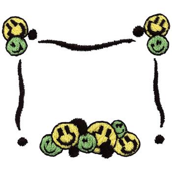 Heads Embroidery Design: Smiley Face Border from Dakota Collectibles