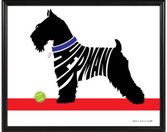 Popular items for schnauzer silhouette on Etsy