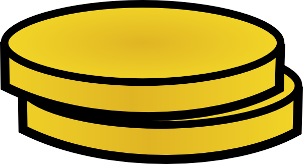 Two Gold Coins clip art - vector clip art online, royalty free ...
