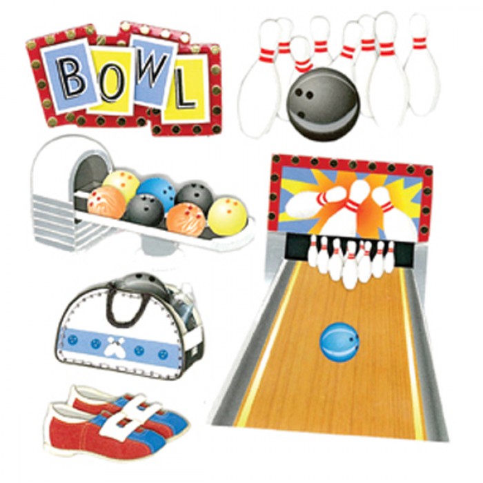 Jolee's Boutique - Dimensional Stickers - Bowling Alley Scrap-