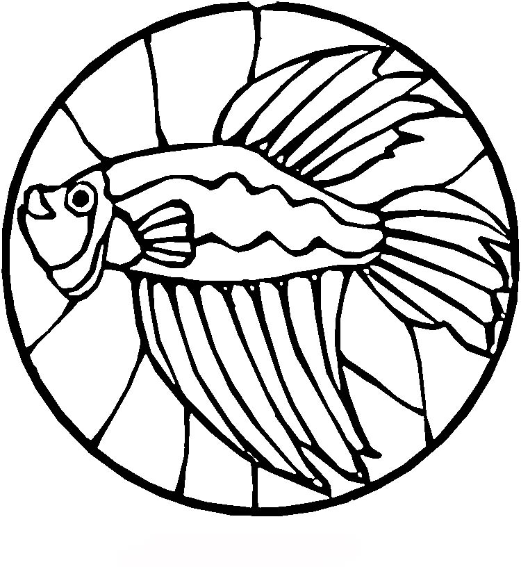 Fish Stained Glass Coloring pages Free Printable Coloring Pages ...
