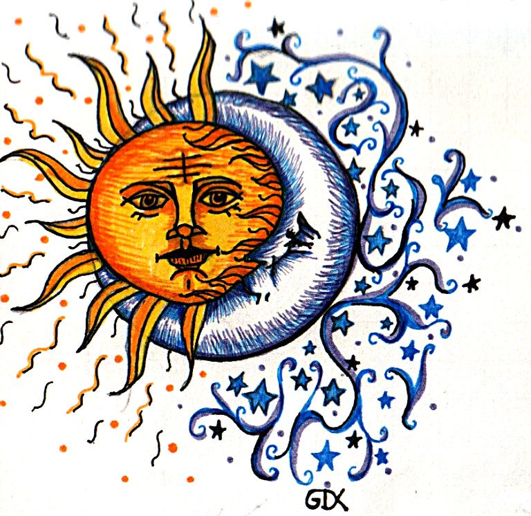 Pix For > Celestial Sun And Moon Art