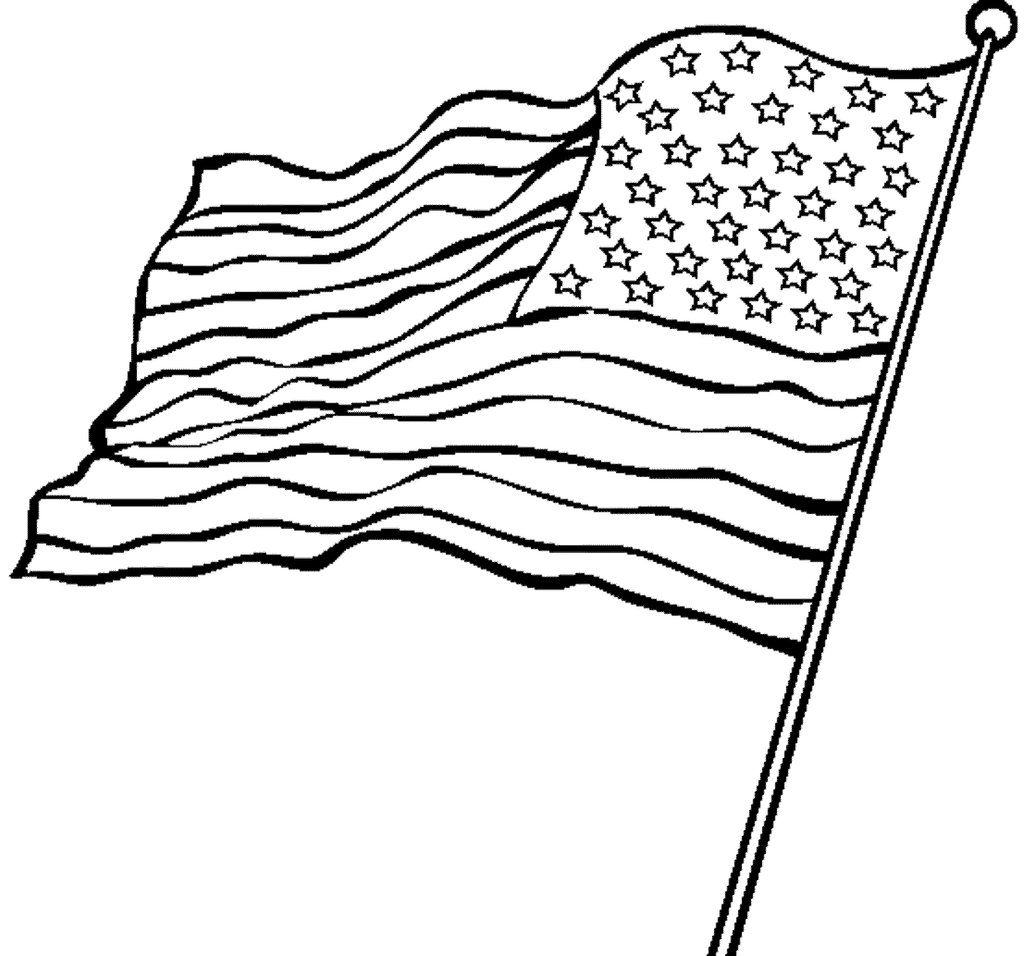 Waving American Flag Drawing - Cliparts.co