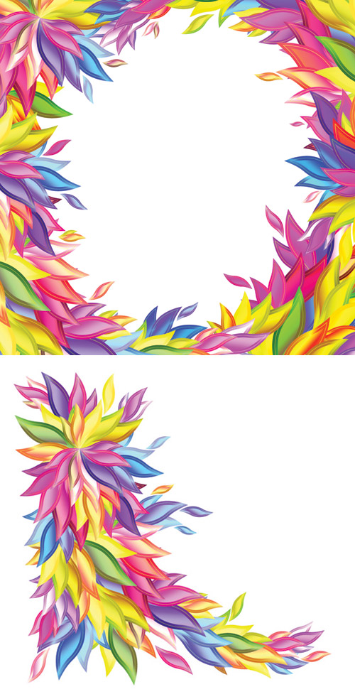 Colorful Willow Shape Vector Graphic| Graphic Hive
