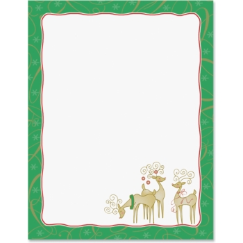 Christmas Stationery; Reindeer Delight PaperFrames Border Papers ...