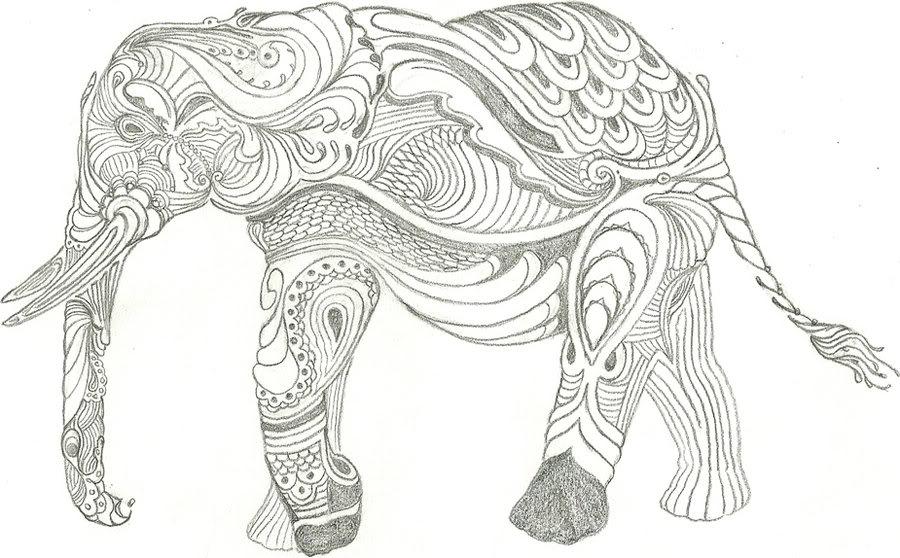 Group of: Tribal Elephant Drawing Photo by GlitchNigga | We Heart It