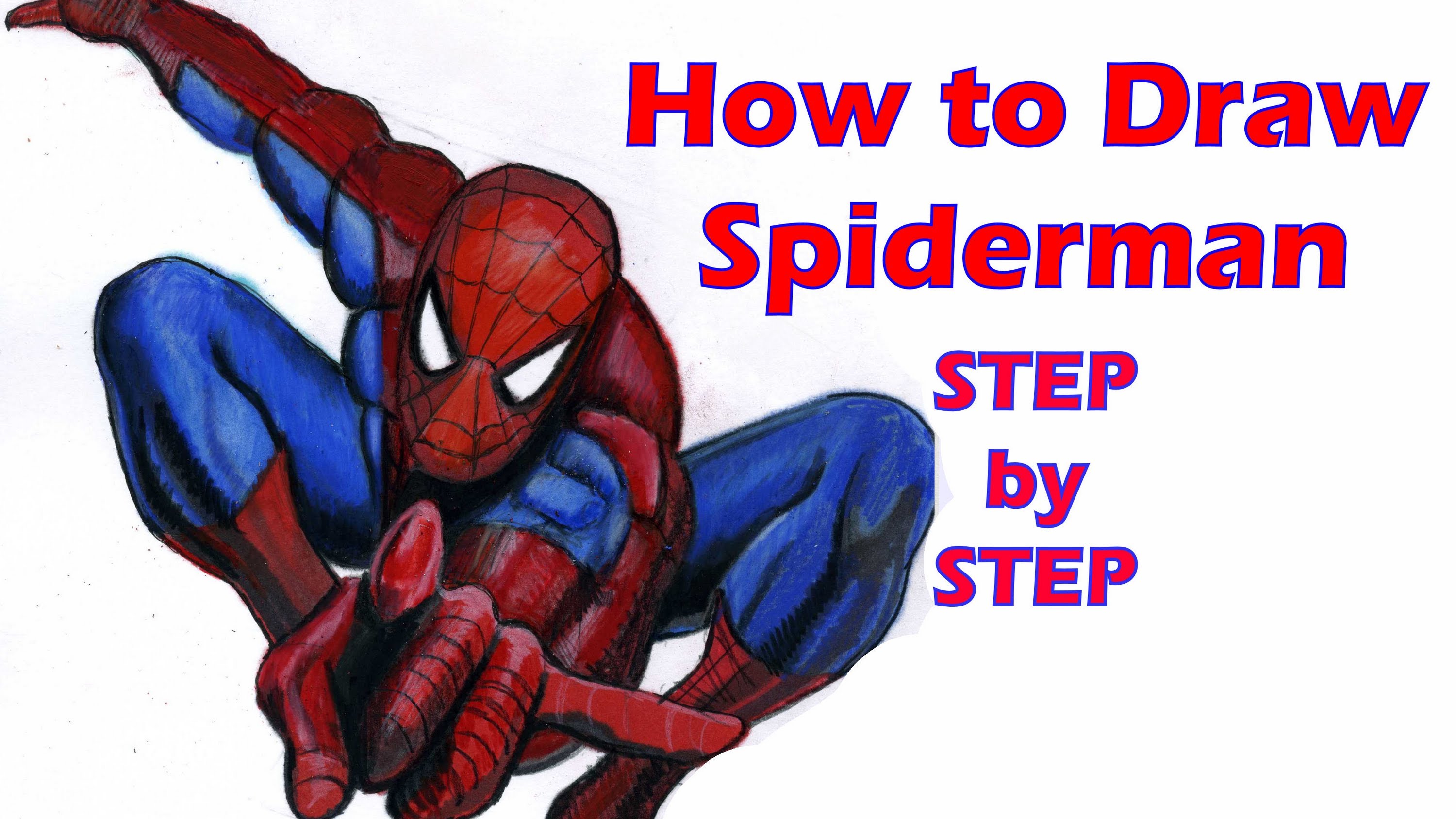 How to Draw Spiderman Step by Step - YouTube