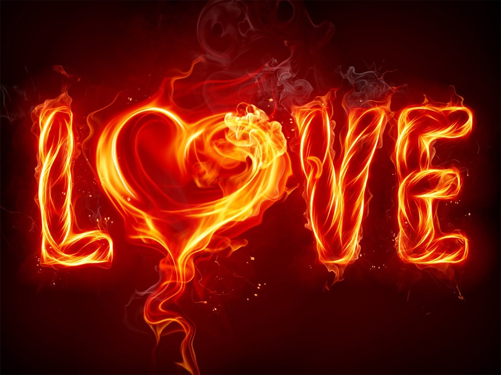 Love Heart Flames Wallpapers
