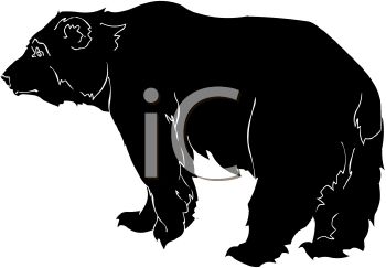 Black Bear Silhouette Clipart