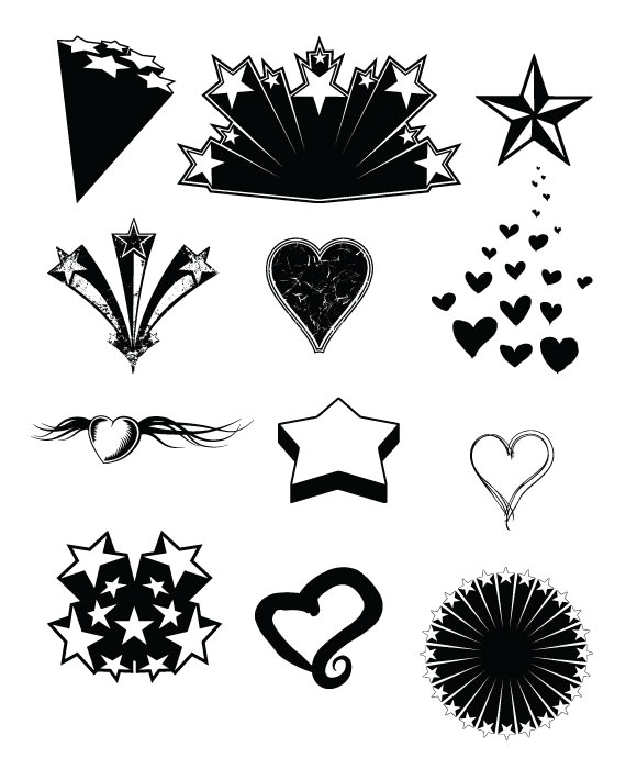WDL Premium: Stars and Hearts Vector Pack - Web Design Ledger