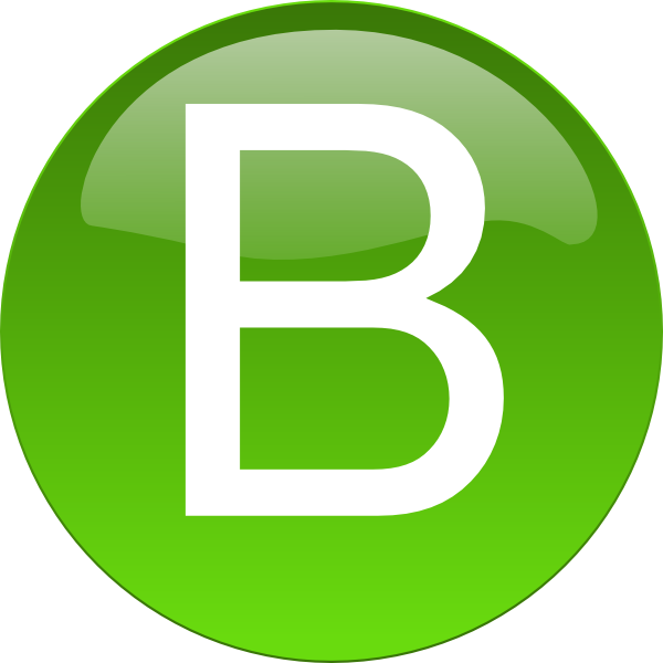 Green B Clip Art at Clker.com - vector clip art online, royalty ...