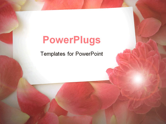 Best rosepetals PowerPoint Template - A image of petals and a ...