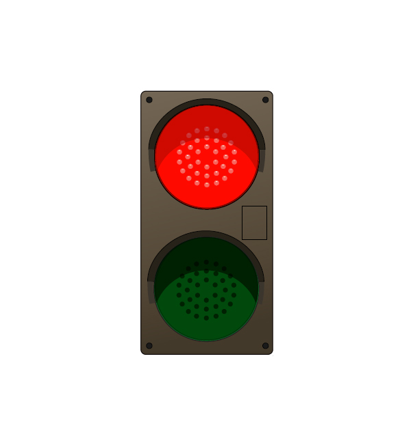 LED Traffic Light - Vertical - Red / Green