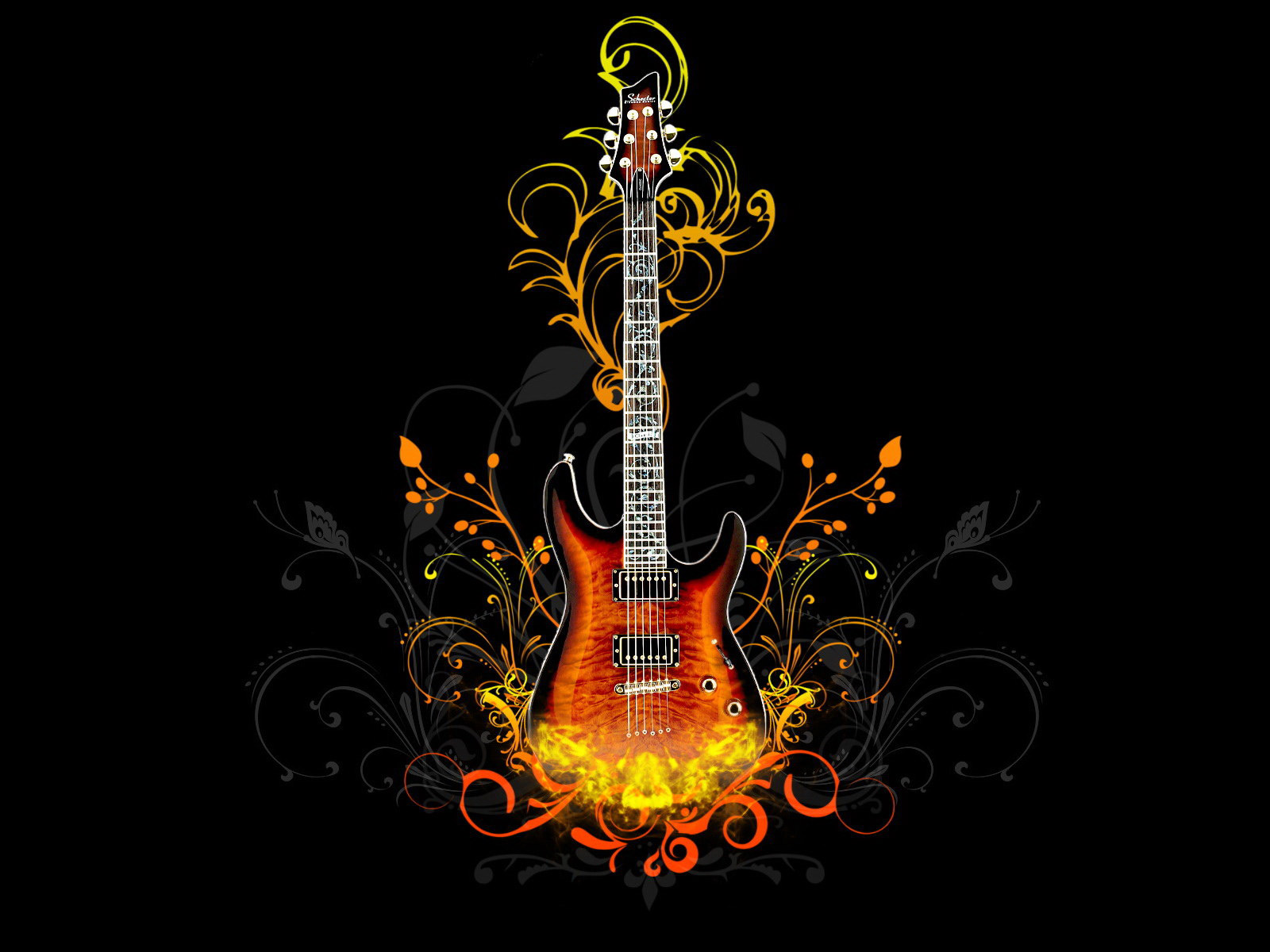 Desktop Wallpaper · Gallery · 3D-Art · Guitar Vector abstract ...