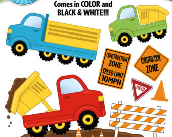Construction Trucks Digital Clipart - Free Clip Art Images