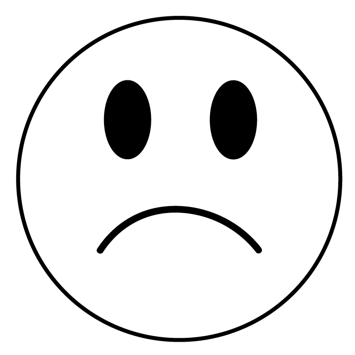 Sad Emoticon Black White - ClipArt Best