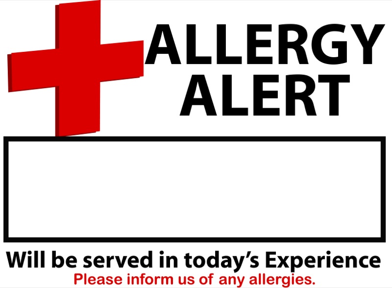 Allergy Alert Sign (PSD) — Crosstown 5's | Open