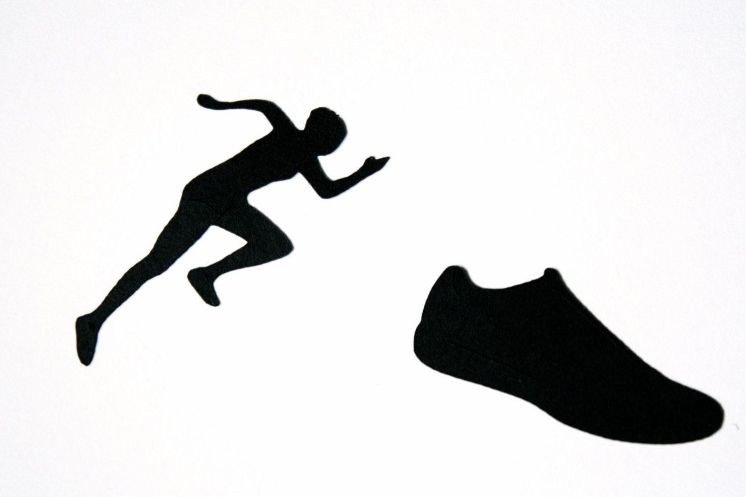 Runner Die Cut Silhouette Female Runner and by RunLoveScrapbooks