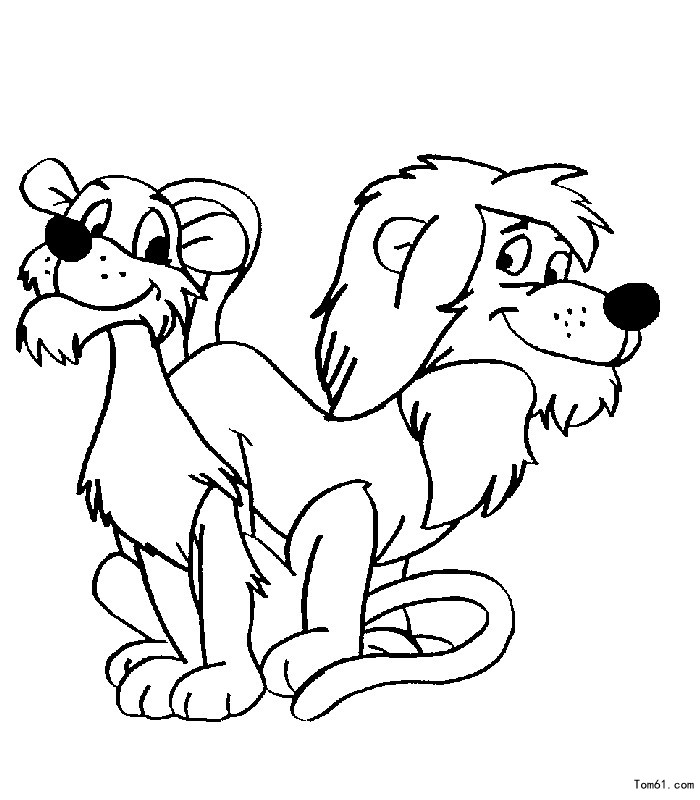 How to draw a lion - Stick figure-Children's paintings