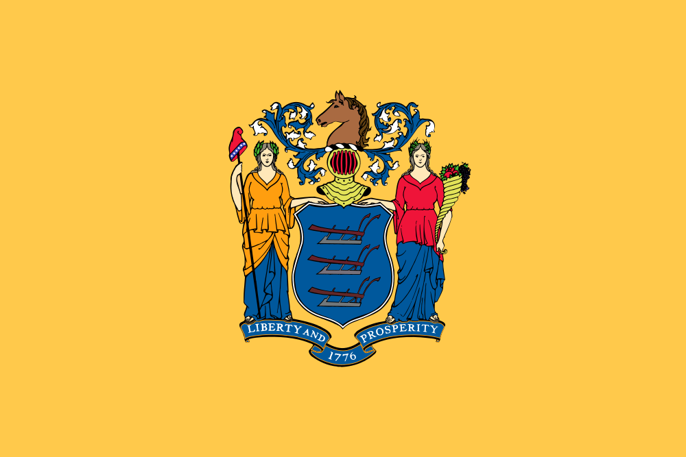 New Jersey: Flags - Emblems - Symbols - Outline Maps