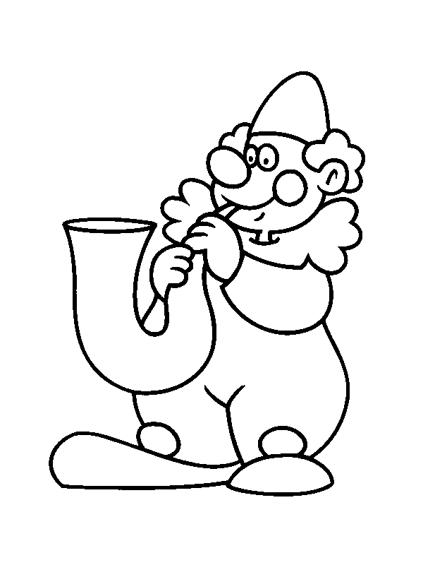 Trumpet Dwarf For Little Children Coloring Pages Free Printable ...