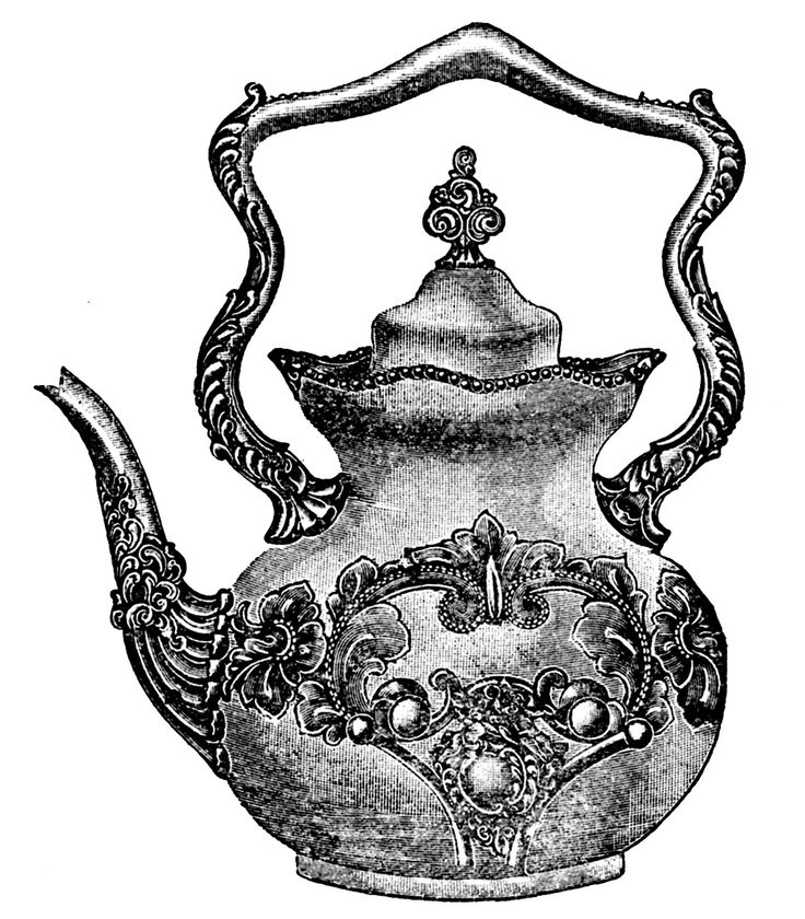 Victorian Clip Art - Fancy Teapot