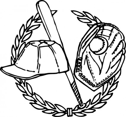 Baseball Crest clip art Free vector in Open office drawing svg ...