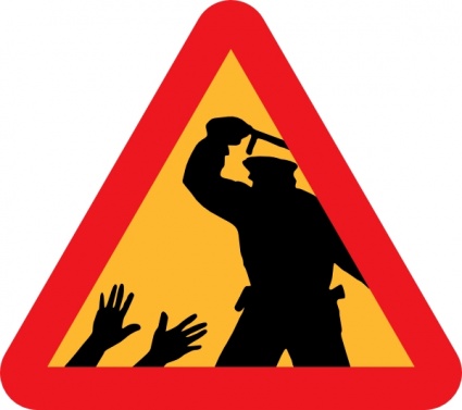 Warning For Police Brutality clip art - Download free Other vectors