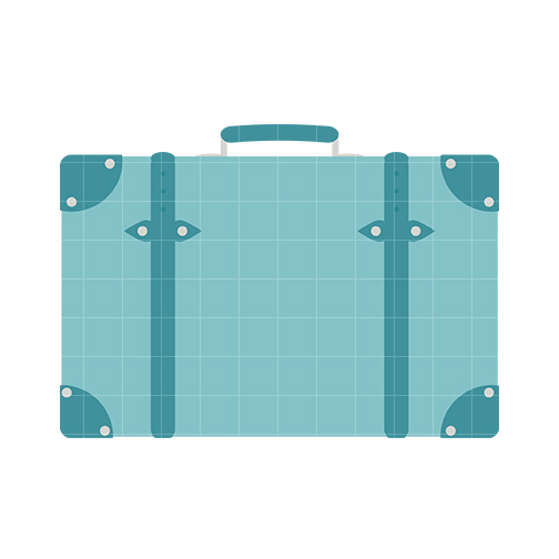 Suitcase 6 Clip Art - Quarter Clipart
