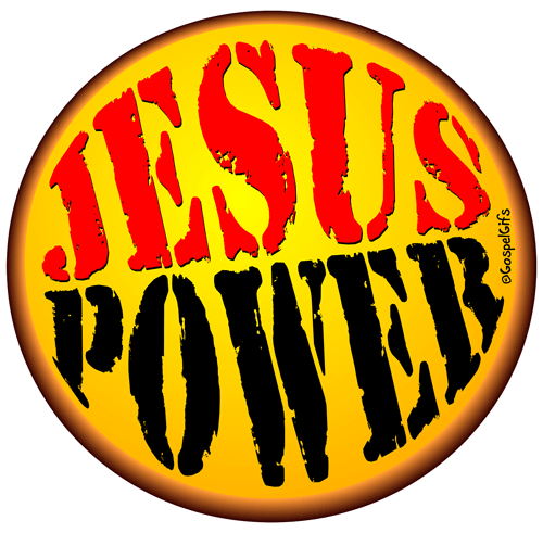 Free Clip Art: JESUS POWER Slogan/Emblem in gold, black and red on ...