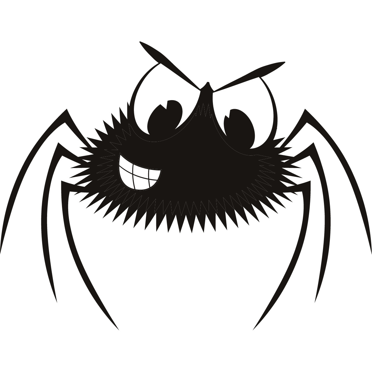 Cartoon Spider Halloween Wall Art Sticker Wall Decal Transfers ...