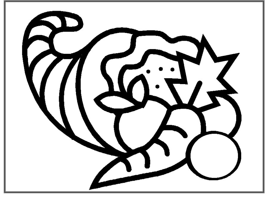 Cornucopia Coloring Page