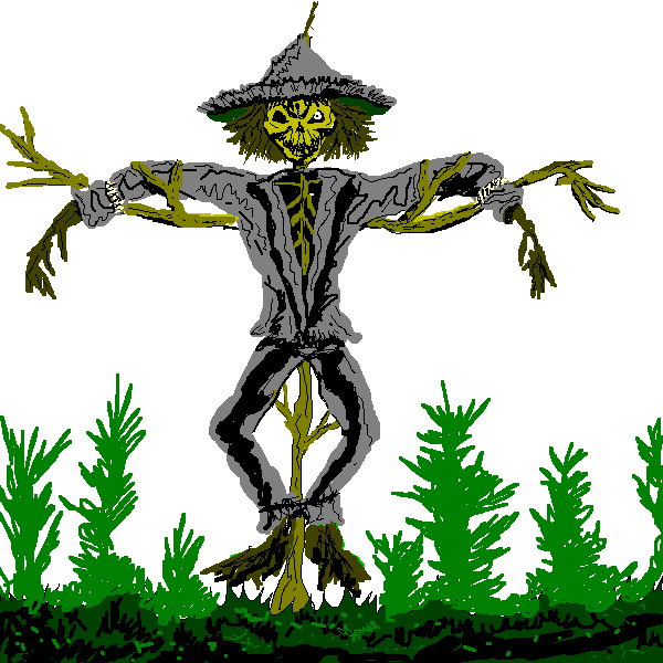 Free Scary Zombie-Style Scarecrow Clip Art - ClipArt Best ...