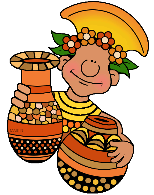 Free Indus Clip Art by Phillip Martin, Indus Woman and Pottery