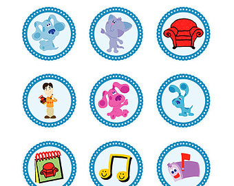 Items similar to Blues Clues Paw Prints Blue 2 Inch Cupcake ...