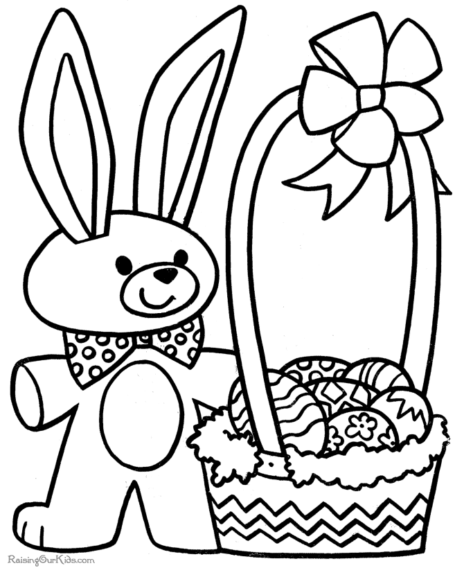 Preschool coloring sheet for Easter - 012