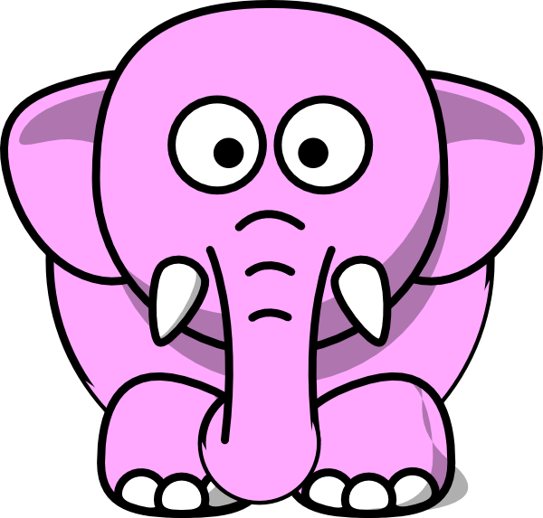 Pink Elephant clip art - vector clip art online, royalty free ...