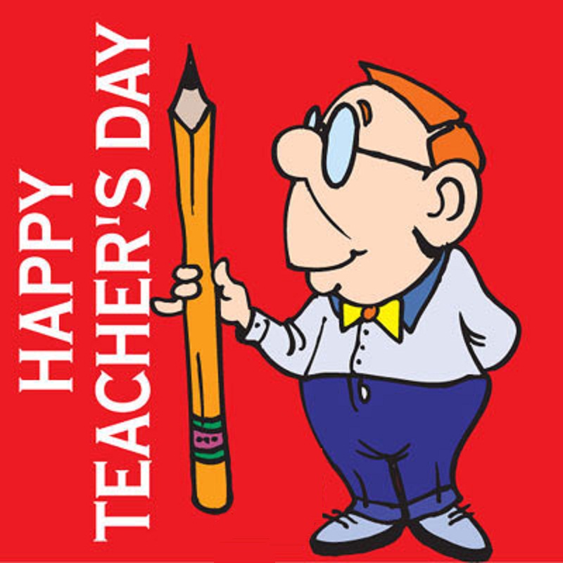 Red Teacher's Day Greeting Card | Free Coloring Pages