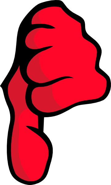 Thumbs Down clip art - vector clip art online, royalty free ...