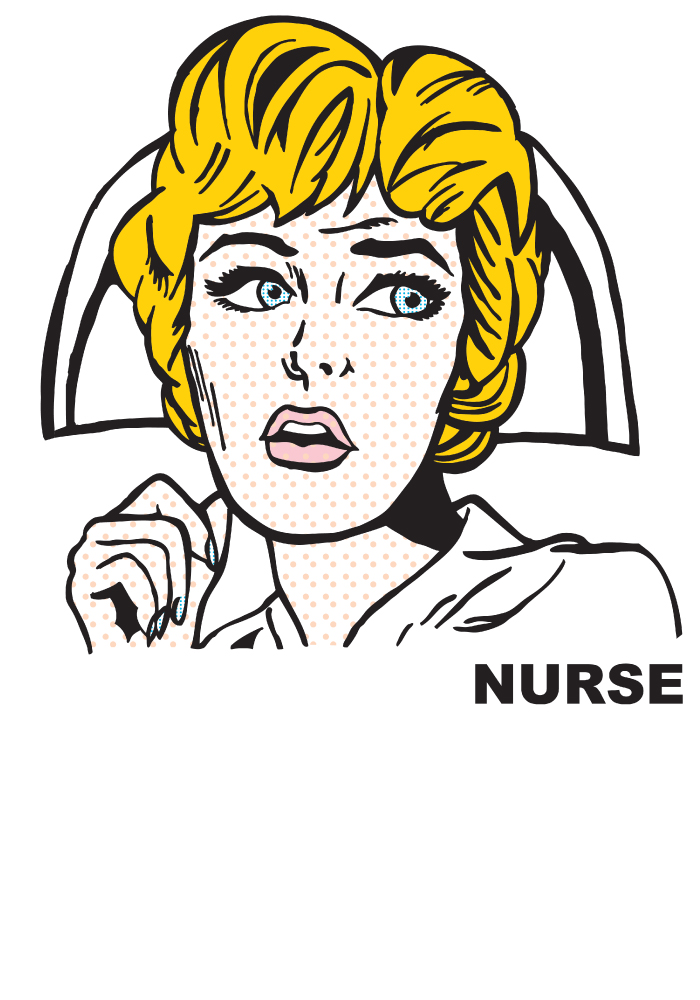 Nurse by Lichtenstein T-shirt design, printed on demand at weadmire.