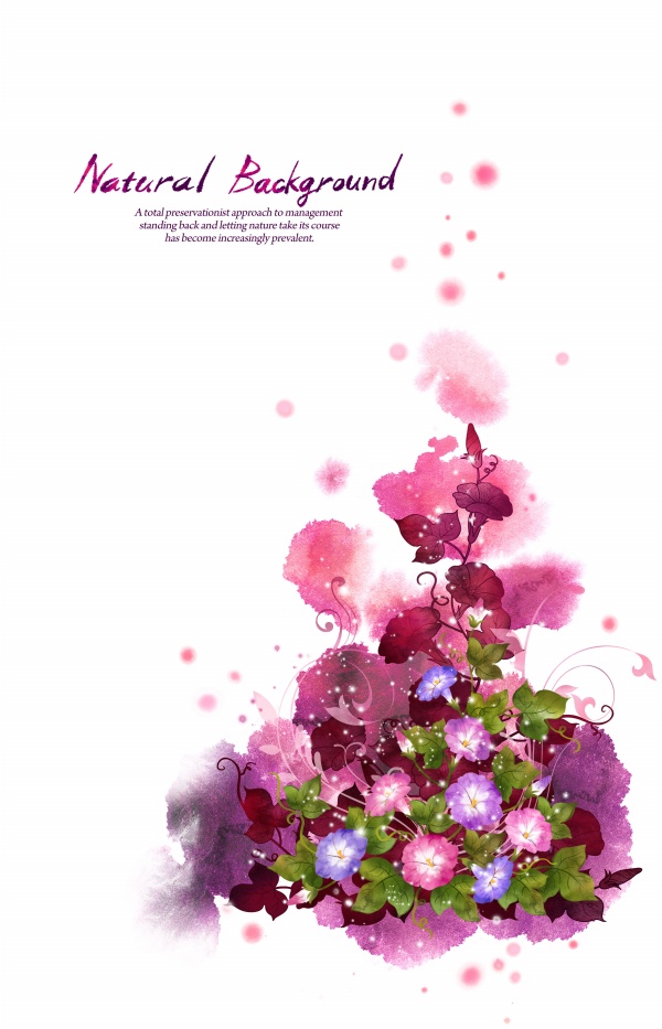 Purple morning glory decorative background design | Free VECTOR ...