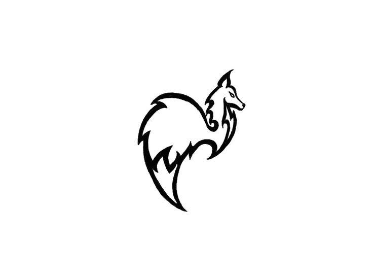 Simple easy-to-do fox tribal design | need-to-draw | Pinterest