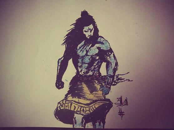 SHIVA sketch made with marker pen on Behance