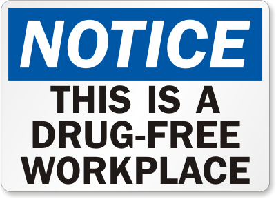 Free professional "Drug-Free" signs | Agathos Laboratories, Inc.